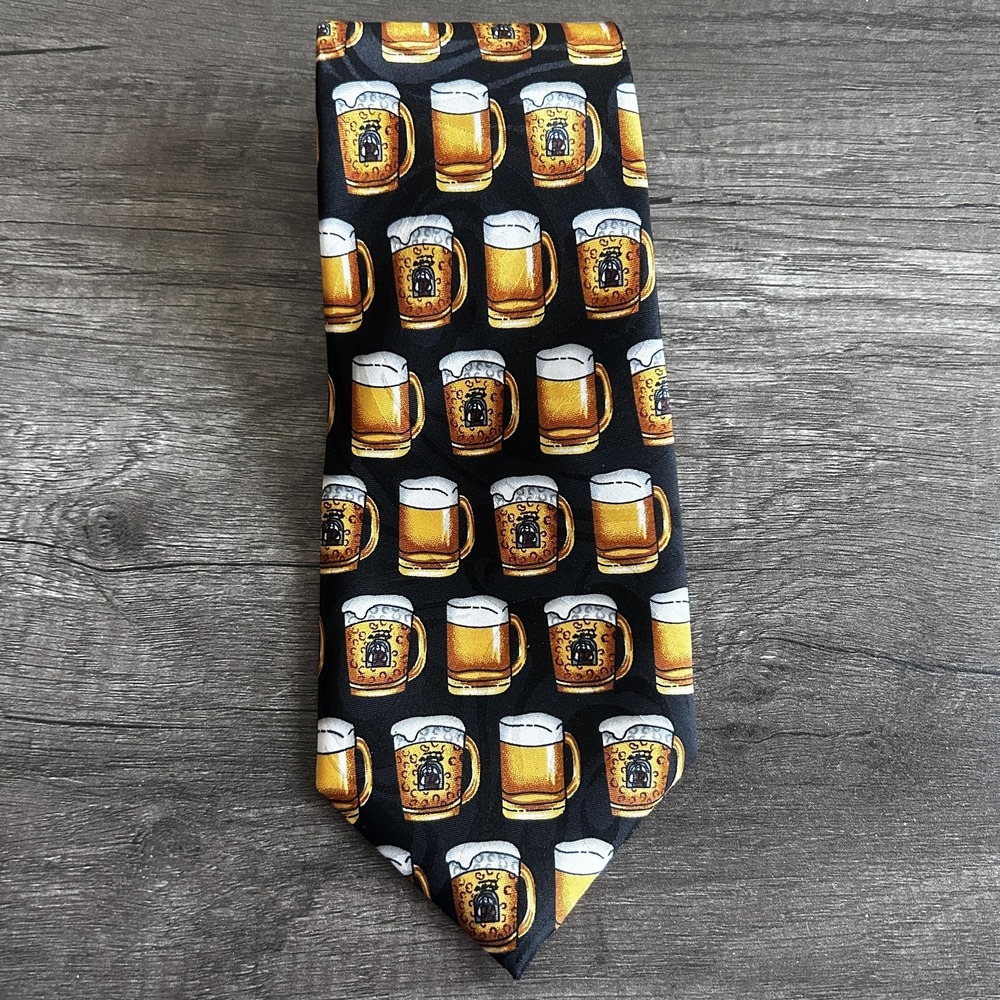 Steven Harris Tie Mens Beer Mug Novelty‎ Necktie Bar Pub Pattern Handmade Gift